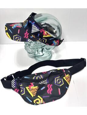 Retro Fanny Pack Sun Visor Hat Retro Waist Bag Accessories Men Women Party Golf